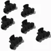 Claire's Barrettes Et Pinces-Black Zig Zag Athletic Hair Claws - 6 Pack