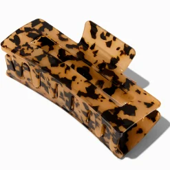 Claire's Barrettes Et Pinces-Blonde Tortoiseshell Rectangular Hair Claw