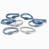 Claire's Élastiques-Blue Athletic Knit Hair Ties - 8 Pack