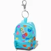 Claire's Porte-clés-Blue Happy Face Mini Backpack Keychain