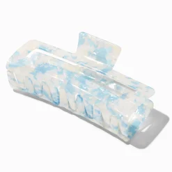 Claire's Barrettes Et Pinces-Blue Tortoiseshell Large Rectangular Hair Claw
