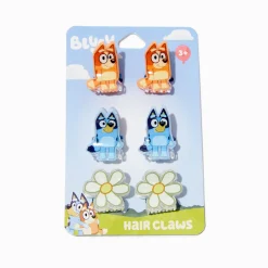Claire's Barrettes Et Pinces-Bluey Mini Hair Claws - 6 Pack