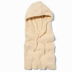 Claire's Chapeaux Et Casquettes|Temps Froid-Bonnet style sweat à capuche mohair couleur ivoire