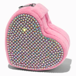 Claire's Porte-bijoux-Boîte à bijoux décorée cœur rose