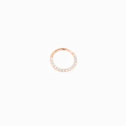 Claire's Bijoux Premium|Bijoux De Piercing-Boucle d’oreille de cartilage à charnière avec strass 1,0 mm couleur doré rose
