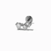 Claire's Bijoux De Piercing-Boucle d’oreille pour cartilage non filetée 1,0 mm incurvée en zircon cubique couleur argentée