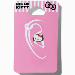 Claire's Bijoux Premium|Bijoux De Piercing-Boucle d’oreille pour piercing au cartilage 1,2 mm visage en acier inoxydable Hello Kitty®