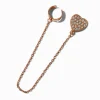 Claire's Clous D'oreilles-Boucle d'oreille cœur pavé couleur dorée