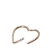 Claire's Bijoux Premium|Bijoux De Piercing-Boucle d'oreille rook créole cœur couleur argenté 20 g
