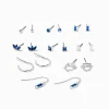 Claire's Clous D'oreilles-Boucles d’oreilles aux designs variés avec strass couleur bleu saphir - Lot de 9
