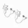 Claire's Clous D'oreilles|Bijoux Premium-Boucles d’oreilles à chaîne serpent en argent