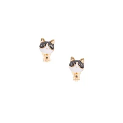Claire's Clips Et Autocollants-Boucles d’oreilles à clip chat couleur dorée