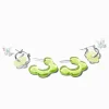 Claire's Clous D'oreilles-Boucles d’oreilles empilables fleurs en acrylique vertes - Lot de 3