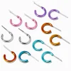 Claire's Anneaux-Boucles d’oreilles huggies 15 mm anodisées - Lot de 6