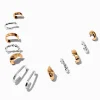Claire's Anneaux-Boucles d’oreilles superposables en métaux mixtes - Lot de 6