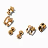 Claire's Pendantes-Boucles d’oreilles superposables manchette d'oreille strass et boule couleur dorée - Lot de 5