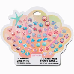 Claire's Clips Et Autocollants-Boucles d'oreilles autocollantes coquillages et vie aquatique Claire's Club - Lot de 30