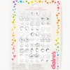 Claire's Clips Et Autocollants-Boucles d'oreilles autocollantes occasion spéciale Claire's Club - Couleur argentée, lot de 30
