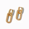 Claire's Anneaux|Pendantes-Boucles d'oreilles chaînes texturées couleur dorée