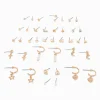 Claire's Anneaux|Clous D'oreilles-Boucles d'oreilles célestes couleur dorée - Lot de 20