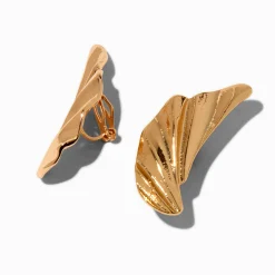 Claire's Clips Et Autocollants-Boucles d'oreilles à clip ailes couleur dorée