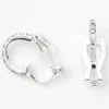 Claire's Anneaux|Clips Et Autocollants-Boucles d'oreilles à clip avec strass 10 mm couleur argentée