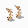 Claire's Anneaux|Clips Et Autocollants-Boucles d'oreilles à clip feuille 10 mm couleur dorée