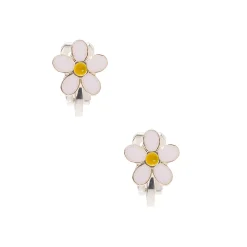 Claire's Clips Et Autocollants-Boucles d'oreilles à clip marguerites blanches