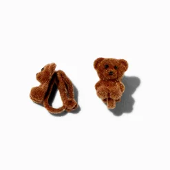 Claire's Clips Et Autocollants-Boucles d'oreilles à clip ours en peluche