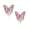 Claire's Clips Et Autocollants-Boucles d'oreilles à clip papillon pailleté