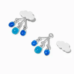 Claire's Clous D'oreilles-Boucles d'oreilles devant-derrière nuage de pluie phosphorescents