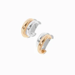 Claire's Anneaux-Boucles d'oreilles épaisses en métaux mixtes