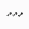 Claire's Bijoux De Piercing-Boucles d'oreilles pour piercing tragus non filetées 1,0 mm en zircon cubique et titane couleur argentée - Lot de 3