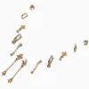 Claire's Anneaux|Clous D'oreilles-Boucles d'oreilles superposables étoile et lune couleur dorée - Lot de 6