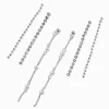 Claire's Pendantes-Boucles d'oreilles superposables perle d'imitation chaîne de strass couleur argentée - Lot de 3