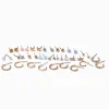 Claire's Anneaux|Clous D'oreilles-Boucles d'oreilles variées papillons et roses - Lot de 20