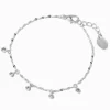 Claire's Bracelets-Bracelet avec breloques confetti délicats en zircon cubique couleur argentée