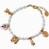 Claire's Bracelets-Bracelet breloque Uptown perle d'imitation couleur dorée