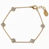 Claire's Bracelets-Bracelet chaîne trèfle en zircon cubique couleur dorée