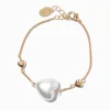Claire's Bracelets-Bracelet de chaîne cœur perle d'imitation bombé