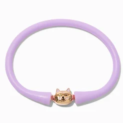 Claire's Bracelets-Bracelet en silicone chat violet
