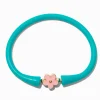 Claire's Bracelets-Bracelet en silicone fleur vert menthe