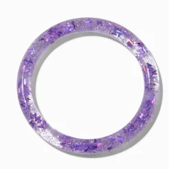 Claire's Bracelets-Bracelet fin bangle rempli d'eau violet Claire's Club