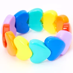 Claire's Bracelets-Bracelet élastique cœur arc-en-ciel Claire's Club