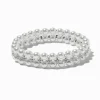 Claire's Bracelets-Bracelet élastique double perles d’imitation
