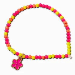 Claire's Bracelets-Bracelet élastique en perles de rocaille fleur Claire’s Club
