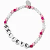 Claire's Bracelets-Bracelet élastique perlé « Believe »