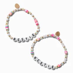 Claire's Bracelets-Bracelet élastique perlé « Bestie »