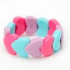 Claire's Bracelets-Bracelet élastique perlé cœur Claire's Club - Lilas