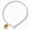 Claire's Bracelets-Bracelet élastique perlé cœur perle d'imitation Claire's Club